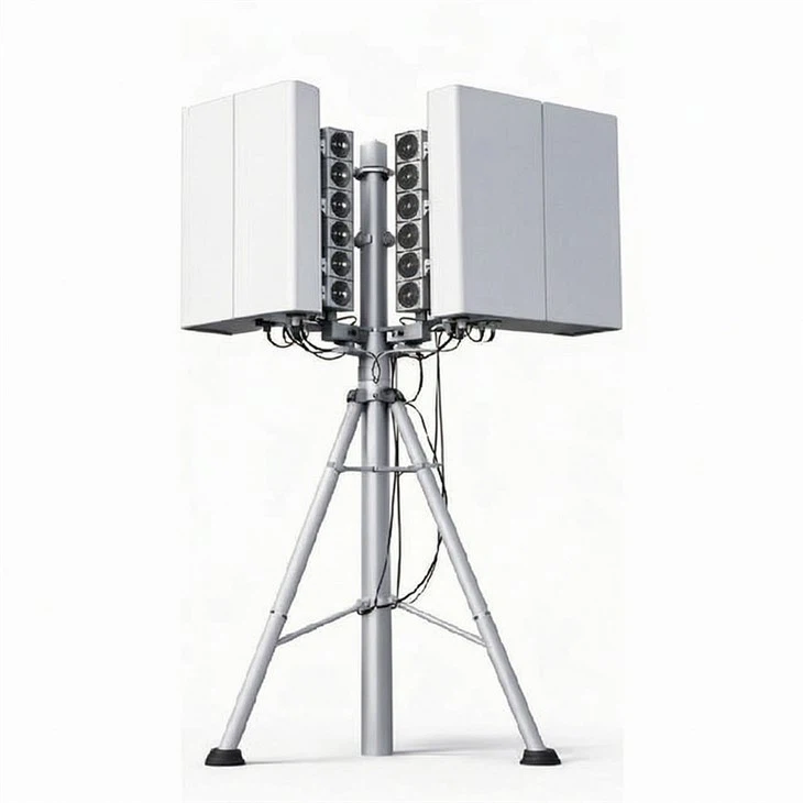 Fixed Anti Drone Jammer 360 Full Integrated directional antenna with vertical polarization